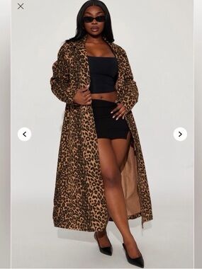 Leopard trench Coat